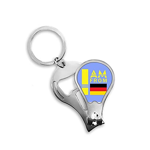I Am from Germany Art Deco Fashion Fingernagel Clipper Cutter Opener Keychain Schere