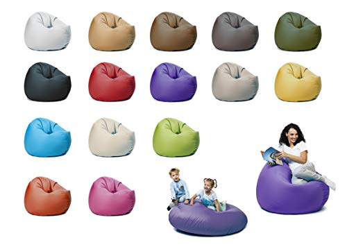 sunnypillow XXXL Sitzsack mit Füllung 145 cm Durchmesser 2-in-1 Funktionen zum Sitzen und Liegen Outdoor & Indoor für Kinder & Erwachsene viele Farben und Größen zur Auswahl Violett