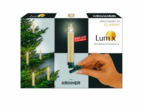 LUMIX CLASSIC Erweiterungs-Set 74132, 5 elfenbeinfarbige, kabellose LED-Christbaumkerzen mit Batterien - von 2008