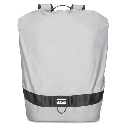 OAK25 Regenschutz für Rucksack Reflektierend - RAIN Cover L - Regenhülle für Backpack, Schulranzen oder Schulrucksack, Faltbarer Regenüberzug 15l-30l - Wasserdicht