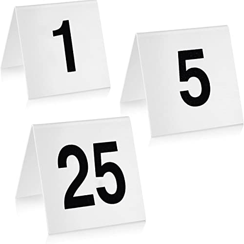 Tischnummern Acryl-Place-Karten 1-30/60, Klassische Weiße Tischnummern 63x55 Mm, Doppelseitige Tischplatz-Sitzkarten-Tags, Flexible Hochzeitsrestauralbars Cafésschilder (Color : 1 to 60 White)
