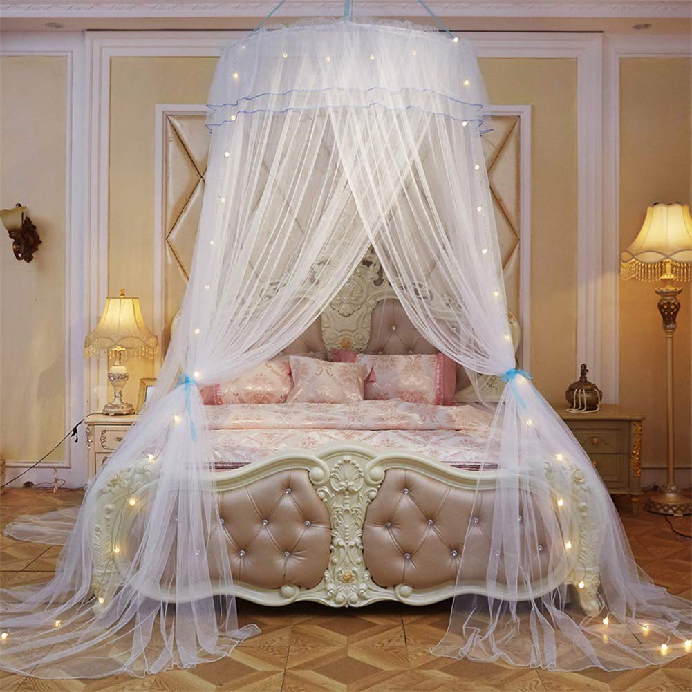KongEU Fantasy romantisch elegant Prinzessin Spitze Dome Moskitonetz Betthimmel Vorhang mehrere Größen Urlaub drinnen und draußen