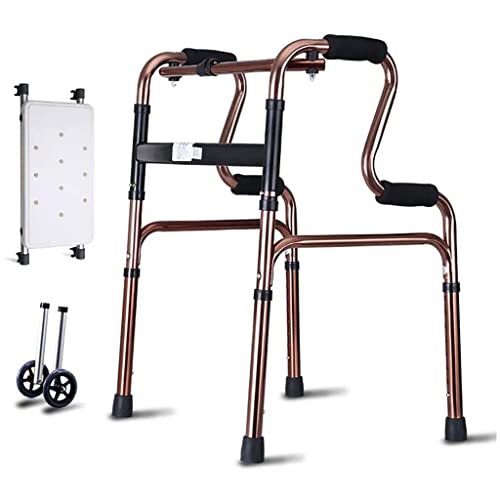 2-in-1-Rollator, Gehhilfe für ältere Menschen, Rollator, langlebige Mobilitätshilfe mit Sitz und Rad – leicht für einfache Aufbewahrung auf Reisen