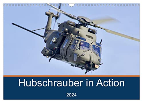Hubschrauber in Action (Wandkalender 2024 DIN A3 quer), CALVENDO Monatskalender