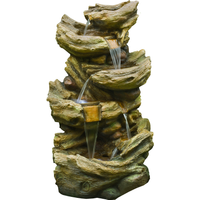 Acqua Arte Wasserspiel Sedona Felsstruktur m. LED-Beleuchtung H 134 x 77 x 55 cm