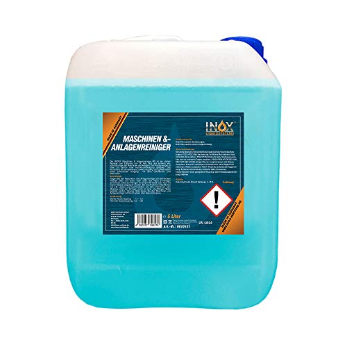 INOX® MS Maschinen- und Anlagenreiniger Konzentrat, 5L - effektives Reinigungsmittel zum Entfernen von Öl, Fett und Ruß