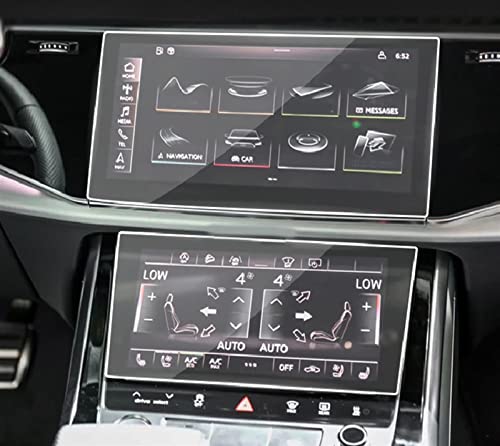 MSRAO Auto-GPS-Navigationsfolie LCD-Bildschirm Schutzfolie Aus Gehärtetem Glas Anti-Scratch-Folie Zubehör Für Audi Q7 Q8 2020-2021 Zubehör