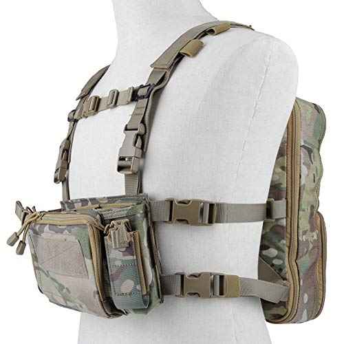 Will Outdoor Tactical Assault Box Rig Taktische Weste mit Mehreren Taschen + Taktischer Molle-Militärrucksack im Freien