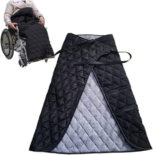 Rollstuhl-Wärmer-Abdeckung, Decke, Rollstuhl-Abdeckung, lang, mit Fleece gefüttert, for Rollstuhlfahrer, kuschelige Abdeckung, Rollstuhl-Regenschutz for Erwachsene, wasserdicht, winddicht, warm, Rolls