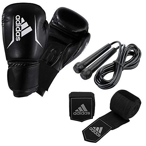 Adidas boxing kit boxset (größe: oz12, schwarz)