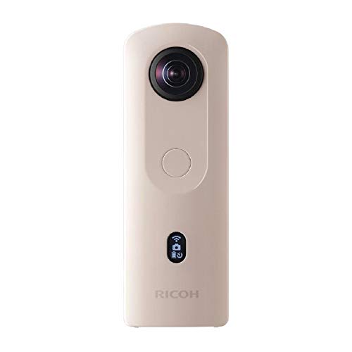 RICOH Theta SC2 BEIGE, 360°-Kamera mit Bildstabilisierung, hohe Bildqualität, High-Speed Datentransfer, Nachtaufnahmen mit geringen Bildrauschen, klein & leicht, für IOS und Android