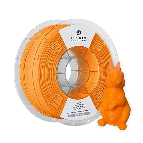 QIDI TECH PETG-Tough 3D Drucker Filament, Zähigkeit PETG Filament 1.75mm, 3D Druck Filament 1kg Spule (2.2lbs), Geeignet für Hochgeschwindigkeitsdruck, Passen die meisten FDM 3D Drucker, Orange