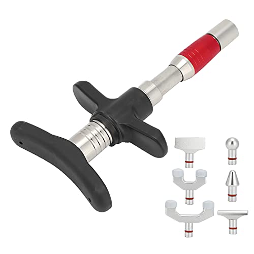 Chiropraktik-Anpassungswerkzeug, manuelles Wirbelsäulenmassagegerät, einfach zu verwendender Edelstahl-Wirbelsäulenversteller, tragbar für Rückenmassage zur Muskelentspannung(rot)