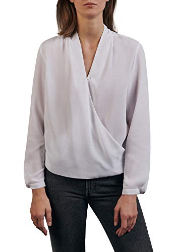 Seidensticker Damen Fashion-Bluse 1/1-Lang, Schwarz (Weiß 39), 34