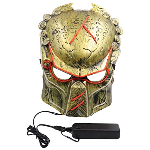 Hworks Predator Maske Vollgesichtsmaske Gruselmaske Cosplay Kostüm Requisiten für Halloween Party