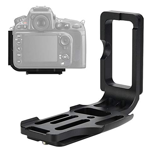 VBESTLIFE L-förmige vertikale Schnellwechselplatte, QR L-Halterungmit 1/4" Kameraschraube Geeignet für Nikon D800 / D810 / D800E Kamera