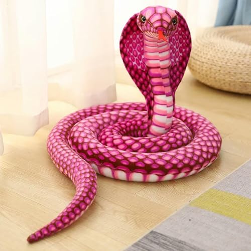 KiLoom Simulated Cobra Plush Toy Stuffed Animals Snakes Plushies Doll Funny Spoof Joke Soft Toys Home Decor 80cm 2