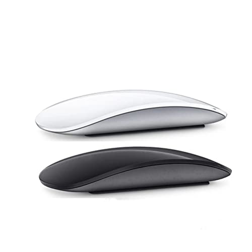 LiLiTok Bluetooth 5.0 Kabellos Maus Silent Multi Arc Touch-Mäuse, Magic Mäuse Wiederaufladbar Kompatibel für Laptop Pad Mac PC MacBook (Schwarz) (Schwarz)
