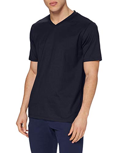 Trigema Herren 637203 T-Shirt, Blau (Navy 046), Large