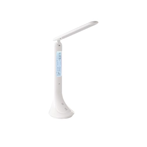 EGLO LED Tischlampe Coluccia, Nachttischlampe mit Touch, dimmbar in Stufen, Schreibtischlampe aus Kunststoff in Weiß, Bürolampe neutralweiß