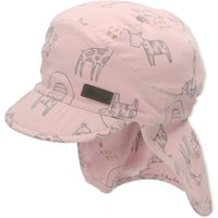 Sterntaler Mädchen Schirmmütze mit Nackenschutz Zoo Sonnenhut, rosa, 47