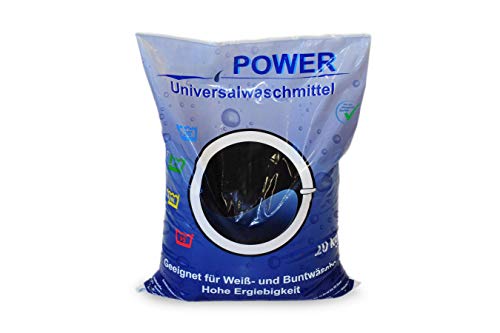 Power Universal Waschmittel 20 kg │Waschpulver für Weiß- und Buntwäsche │ Vollwaschmittel in der Großpackung │ geeignet für Color-Wäsche│ hohe Ergiebigkeit, Pulver reicht für ca. 308 Wäschen