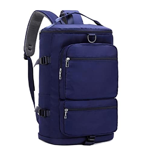 Turnbeutel für Damen und Herren Sport Duffle Bag Reiserucksack Weekender Übernachtung Tasche mit Schuhfach Duffle Bag für Männer Reisen, dunkelblau