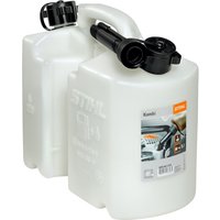 STIHL 8810120 Kombi-Kanister für 5L Kraftstoff und 3L Öl, Transparent