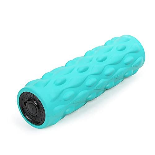 LTLCLZ 4Geschwindigkeiten Foam Shaft Home Gym Vibrationsmassage Muskelentspannung Deep Tissue USB Wiederaufladbare Elektrische Yoga Rolle Schmerzlinderung,Blau