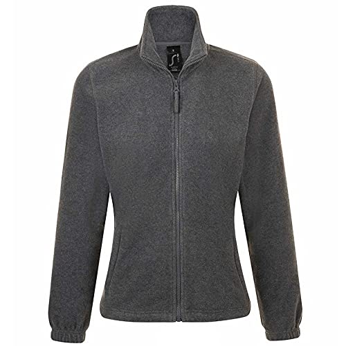 SOLS Damen North Fleece-Jacke mit durchgehendem Reißverschluss (S) (Grau meliert)