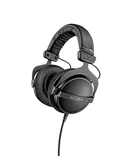 beyerdynamic DT 770 M 80 Ohm Over-Ear-Monitor Kopfhörer in schwarz, Geschlossene Bauweise, kabelgebunden, Lautstärkenregler für Schlagzeuger und Toningenieure FOH