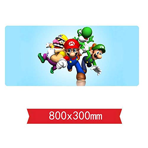IGIRC Mauspad,Mario Speed Gaming Mouse pad,800X300mm Mousepad,Extended XXL Large Mousemat with 3mm-Thick Base,for notebooks, PC, J