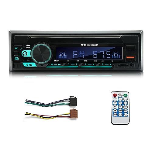 Jenbnoau 1 Satz Auto-Bluetooth-MP3-Player, Multifunktions-Plug-In-U-Disk-Autoradio + Mehrfarbenfunktion für das Auto