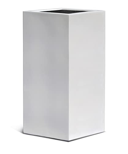 VAPLANTO® Pflanzkübel HIGH Cube 35 Weiß Quadratisch * 35 x 35 x 70 cm * 10 Jahre Garantie