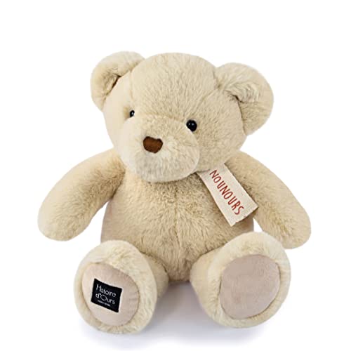 Histoire d'Ours - Le Teddybär, Vanille, 28 cm, Beige – 28 cm – Geschenk zur Geburt – HO3223