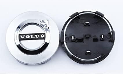 4 Stück Nabendeckel Radnabendeckel für Volvo 64mm, Nabenkappen mit Logo Radnabenkappen, Wasserdicht Staubdicht Anti Rost Felgendeckel, Auto Accessoires