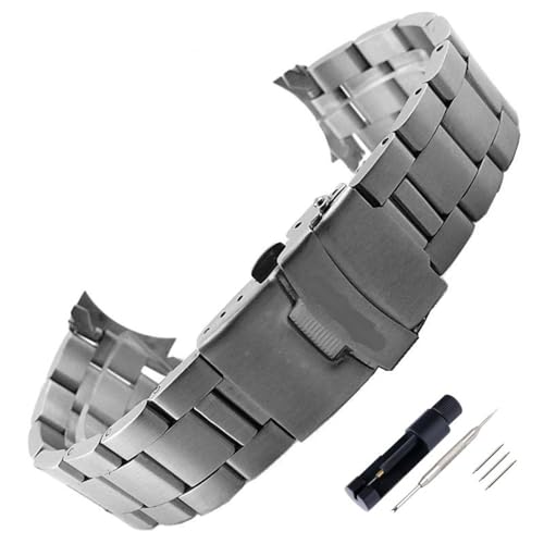 BOLEXA edelstahl uhrenarmband 22mm Edelstahl Armband Schnellverschluss Uhrenarmband Ersatz Uhrenzubehör mit Werkzeug (Color : SilverC, Size : 22mm)