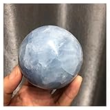 Kristallkugel, natürliche blaue Coelestin-Kugel, polierter Globus, Massagekugel, Reiki-Stein, Heimdekoration (Color : Blue Celestite, Size : 50-60mm)