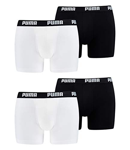 Puma 10 er Pack Boxer Boxershorts Men Herren Unterhose Pant Unterwäsche, Bekleidungsgröße:XXL, Farbe:301 - White/Black