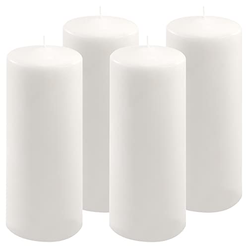 Stumpenkerze weiß Höhe 25 cm Ø 10 cm lange Brenndauer Rund-Kerze Säulenkerzen Kerzen-Deko Tafelkerzen Weihnachts-Kerzen Hochzeit Xmas (4)