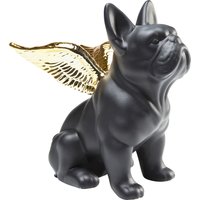 Kare Design Figur Sitting Angel Dog Deko, gold-schwarz