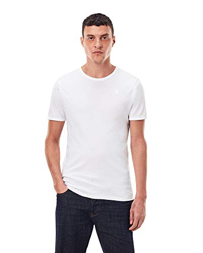 G-STAR RAW Herren Base R T S/S 2-Pack T-Shirt, Weiß (White 110), X-Large