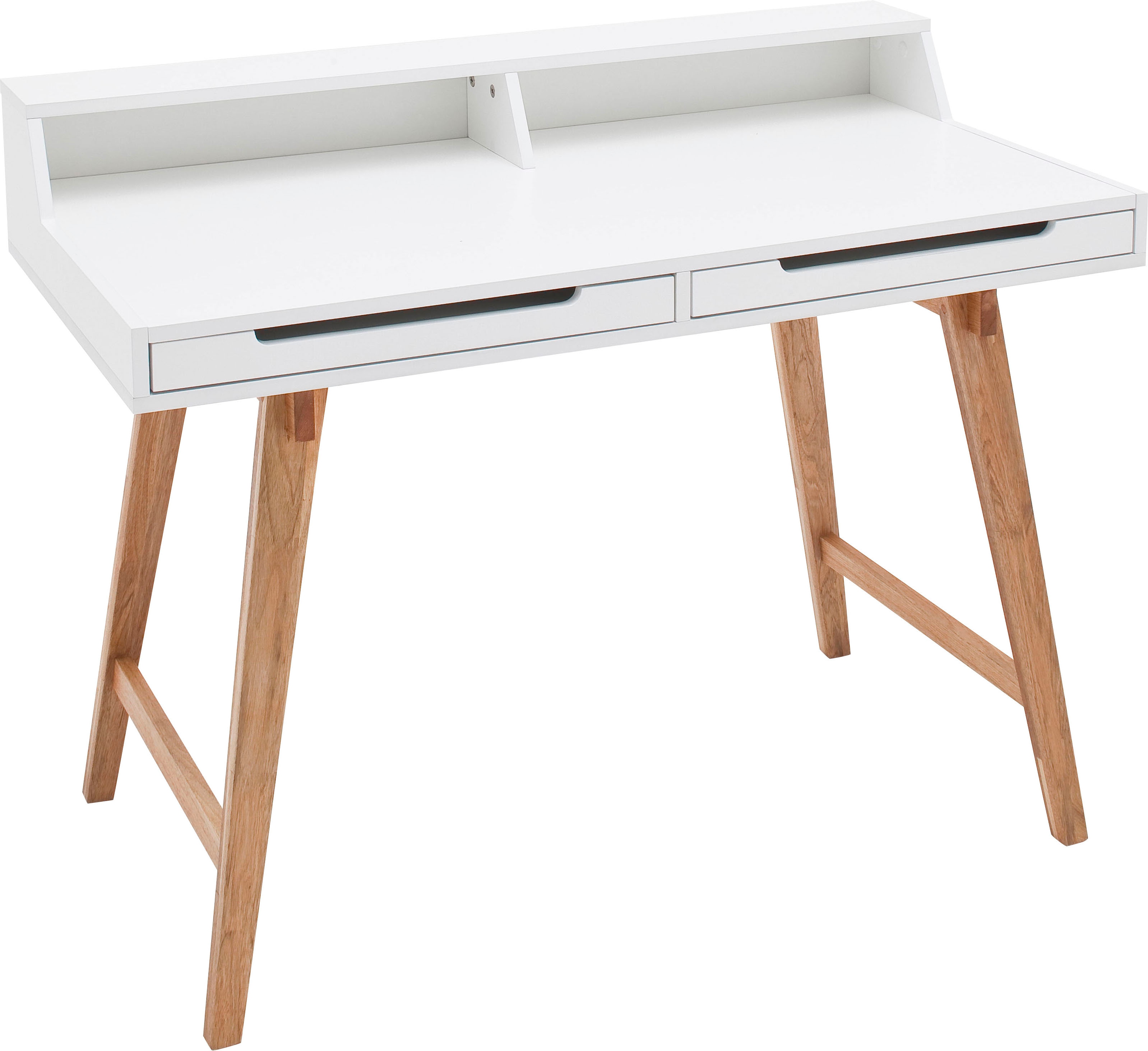 Robas Lund, Tisch, Schreibtisch, Tiffy, Buche/matt weiß, 58 x 110 x 85 cm, 40133WB7