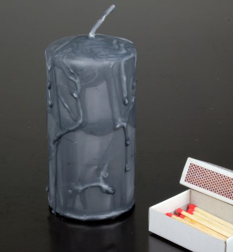Kerzen PATINA Safe Candle Markenkerzen Adventskerzen Stumpenkerzen 100/50 mm dunkelgrau grau anthrazit 4 Stk.