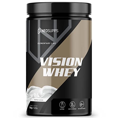 Neosupps - Vision Whey - Neutral, 750g | Hohe Qualität | Einzigartiger Geschmack | Muskelaufbau | Protein, Geschmack:Neutral