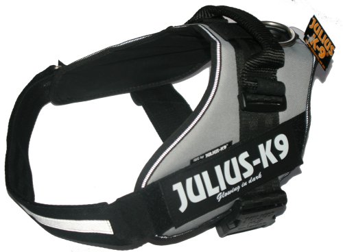16IDC-SIL-2 Le nouveau IDC® - Julius-K9® Talking - Harnais Power avec emplacement pour logo - Tailles: "2" - pour grands chiens - Tour de poitrine: 71-96 cm - Couleur: gris argent