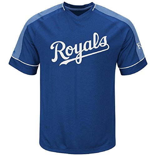 Kansas City Royals Majestic MLB "Lead Off Hitter" V-Neck Men's Fashion Jersey