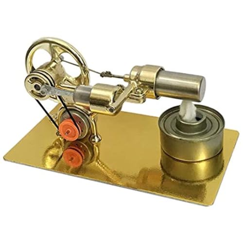 FLADO Stirlingmotor-Bausatz, DIY Metall-Stirlingmotor-Generatormodell mit Glühbirne, Stromgeneratormotor, physikalisches Experiment, Geschenk für Erwachsene und Kinder