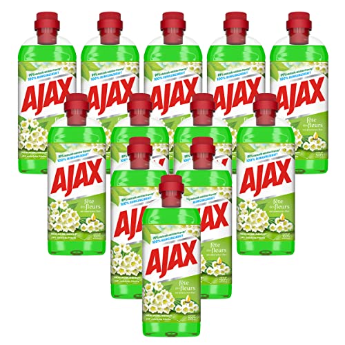 Ajax Allzweckreiniger Frühlinsblumenduft 12 x 1L - Multi-Oberflächen-Reiniger