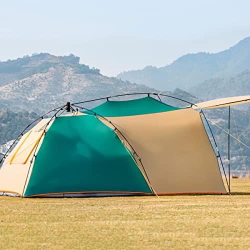 Zelte für Camping 4 Personen 124x89x64 Zoll Pop-up-Zelte für Erwachsene 4-Mann-Zelt, Rucksackzelt mit 1 Wohnzimmer + 1 Schlafzimmer, Familienzelte für Camping